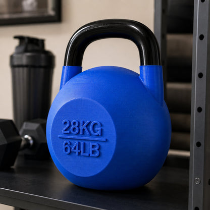 Pote kettlebell azul na academia