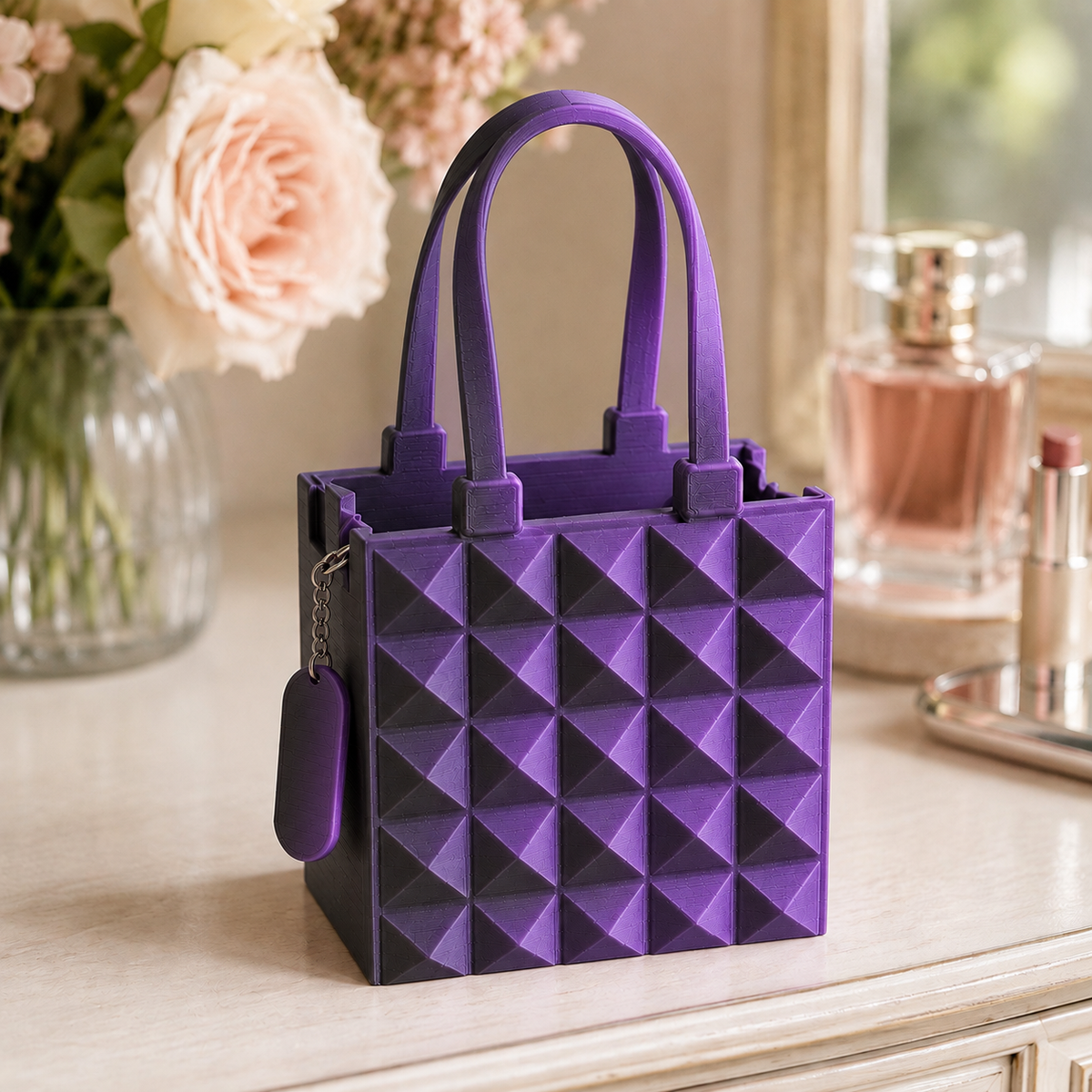 Lumière — Preto e Roxo — Bolsa decorativa