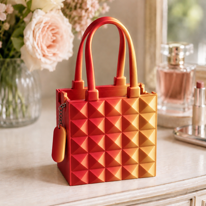 Lumière — Vermelho e Dourado — Bolsa decorativa