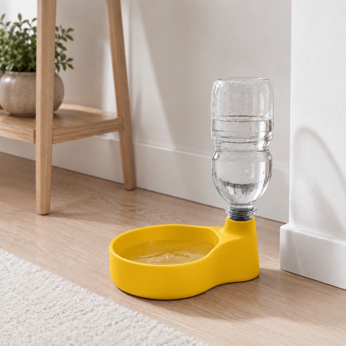 Nascente — Amarelo — Bebedouro pet com reservatório de água