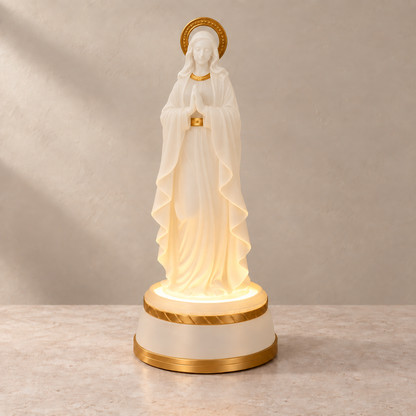 Nossa Senhora Iluminada — Translúcido com detalhes dourados
