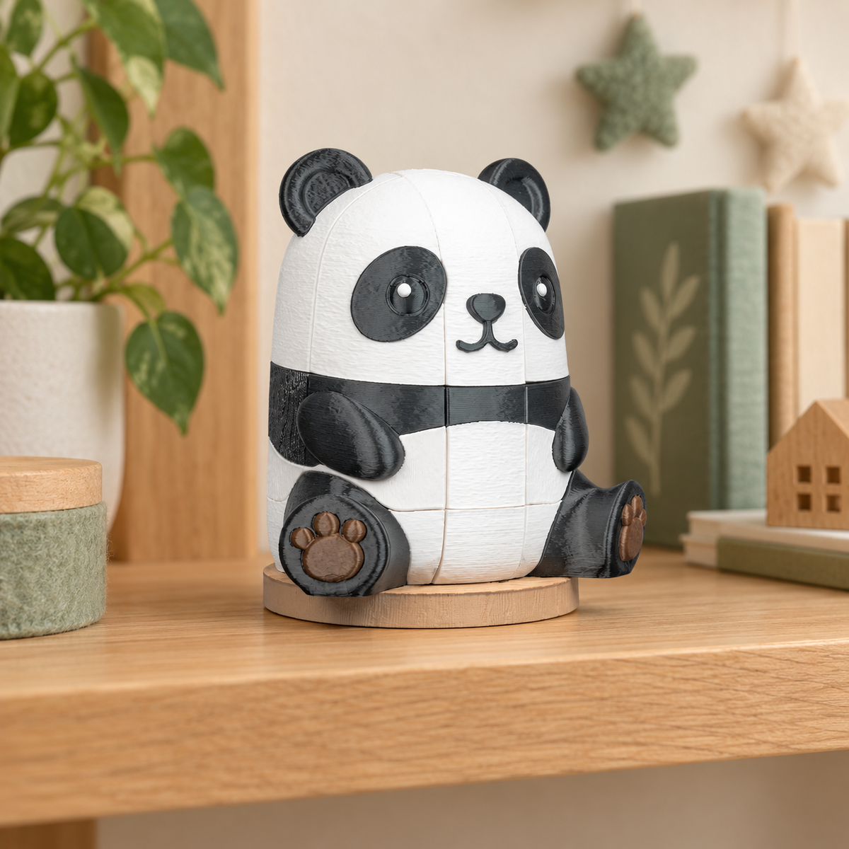 Panda Encaixa montado em ângulo lateral