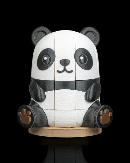 Panda Encaixa montado visto de frente