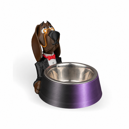 Pawsh Service — Suporte Preto e Roxo com cão mordomo