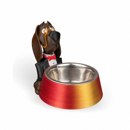 Pawsh Service — Suporte Vermelho e Dourado com cão mordomo