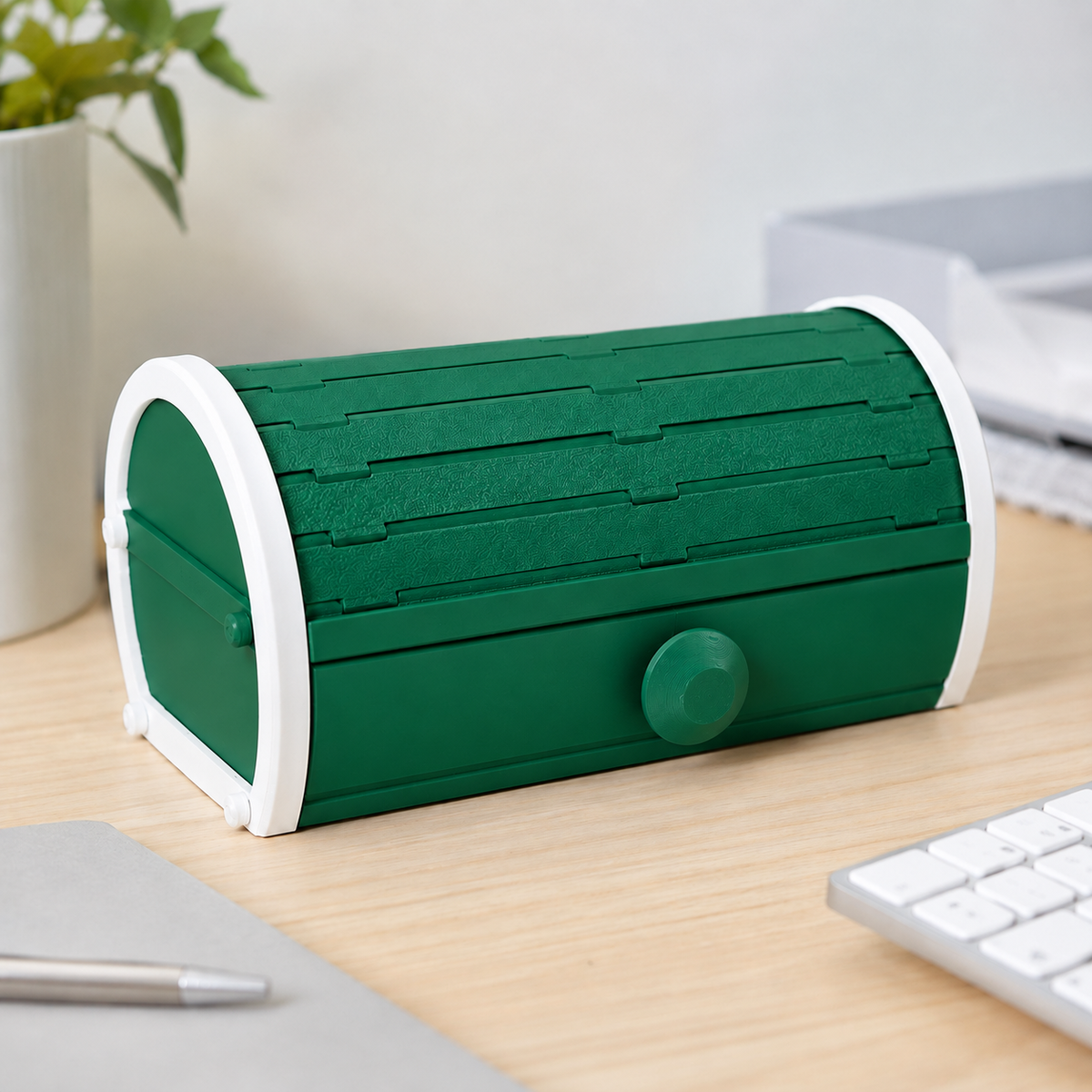 Organizador Persianna — Holly Green, com molduras laterais brancas