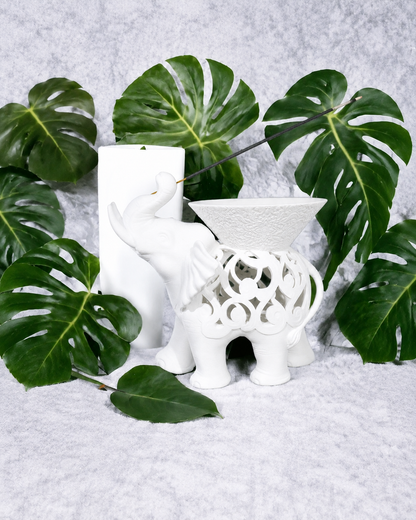 Ganesha — Porta-Incenso Elefante - Branco — enquadramento corrigido