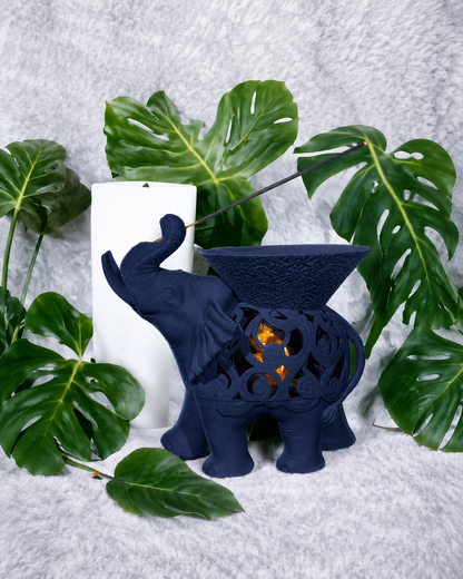 Ganesha — Porta-Incenso Elefante - Dark Blue — enquadramento corrigido