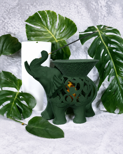 Ganesha — Porta-Incenso Elefante - Holly Green — enquadramento corrigido