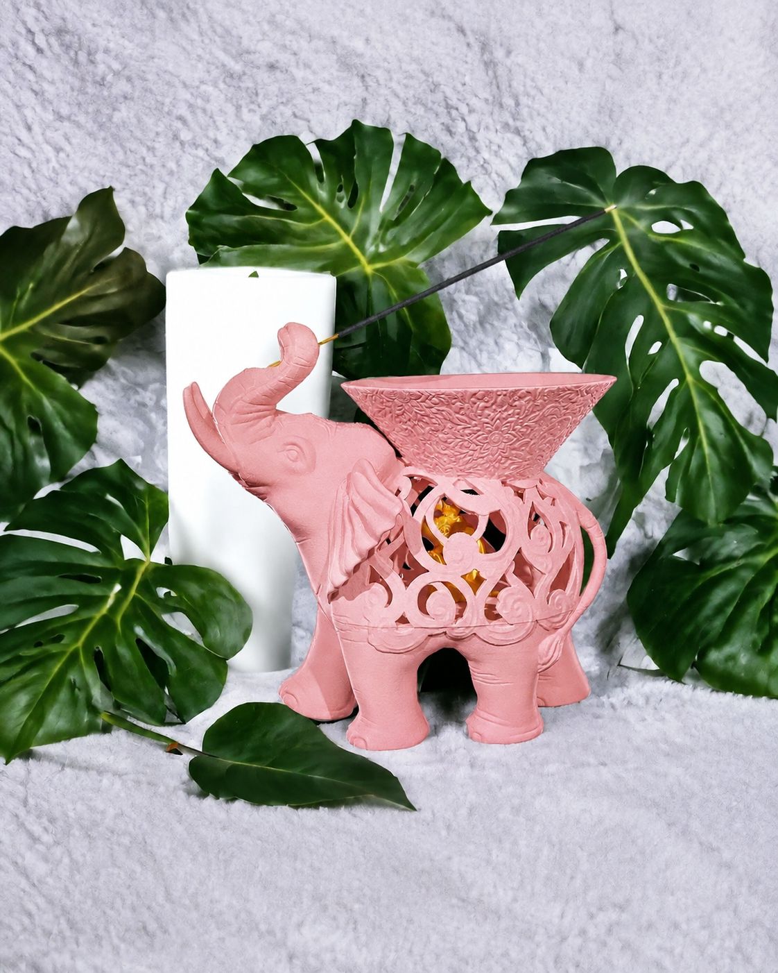 Ganesha — Porta-Incenso Elefante - Rosa — enquadramento corrigido