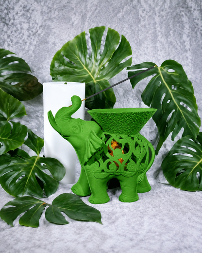 Ganesha — Porta-Incenso Elefante - Verde — enquadramento corrigido