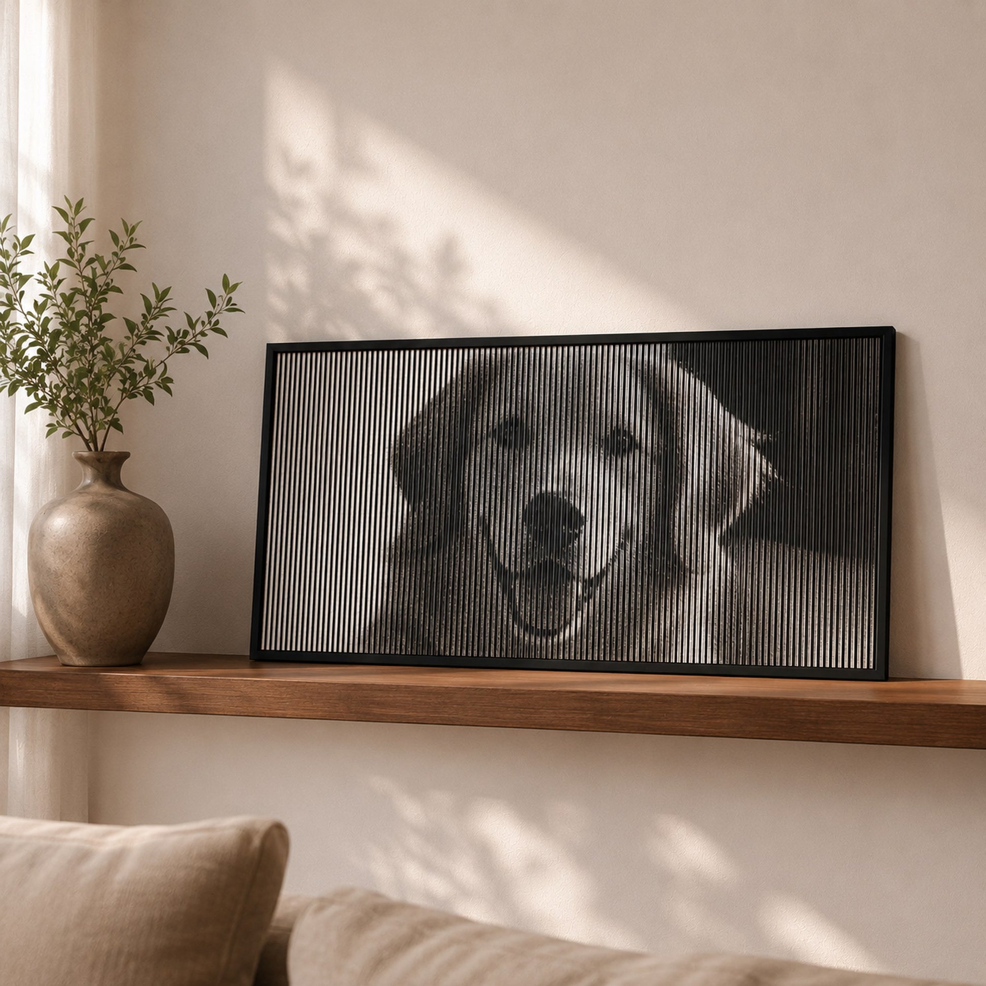 Quadro personalizado de pet com foto em efeito meio-tom