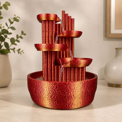 Fonte Quiet Principle na cor Vermelho e Dourado