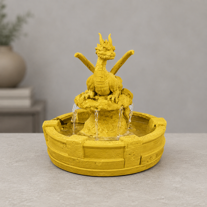 Fonte Resting Guardian com dragão na cor Amarelo