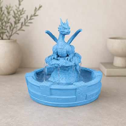 Fonte Resting Guardian com dragão na cor Azul Celeste