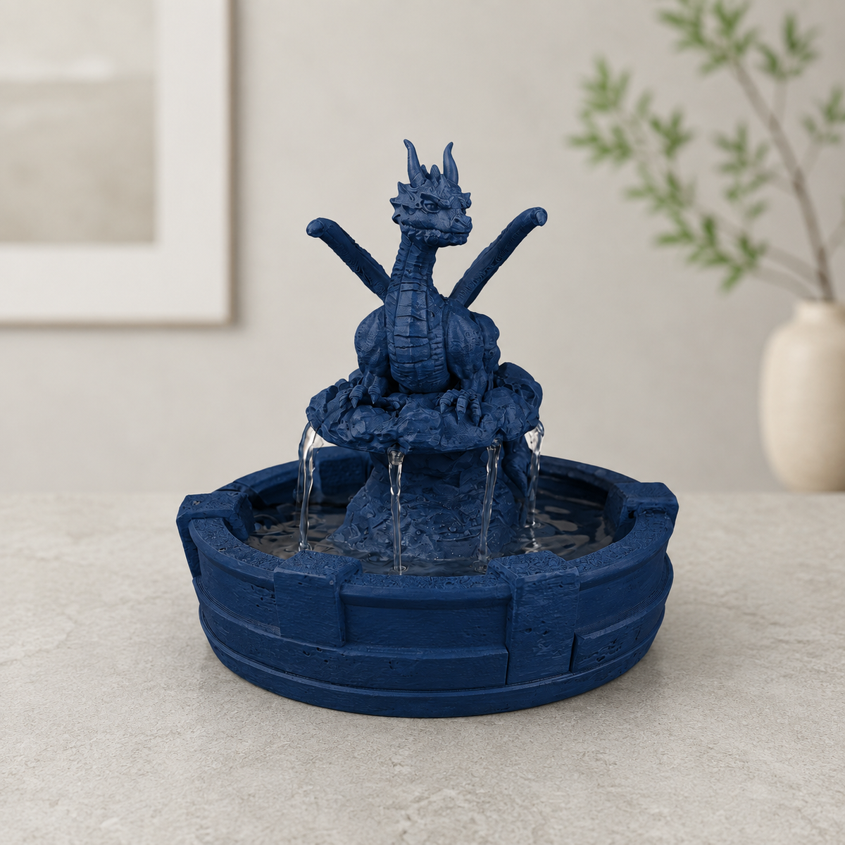 Fonte Resting Guardian com dragão na cor Dark Blue