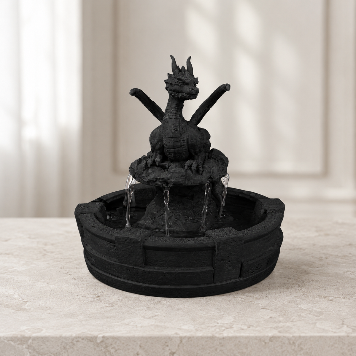 Fonte Resting Guardian com dragão na cor Preto