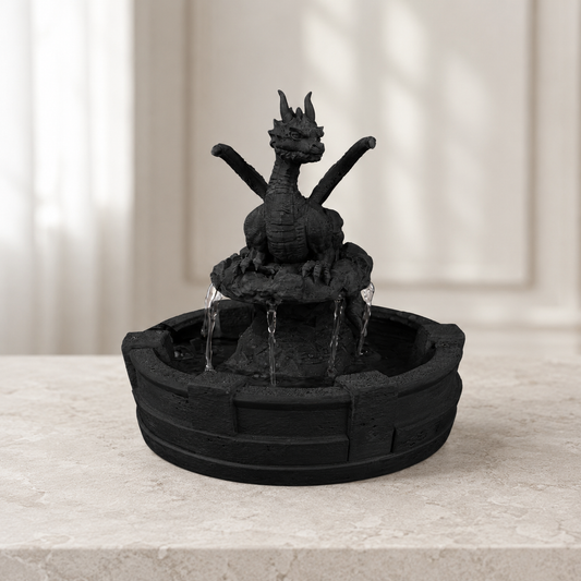 Fonte Resting Guardian com dragão na cor Preto