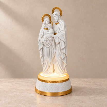 Sagrada Família Iluminada — Mármore com detalhes dourados