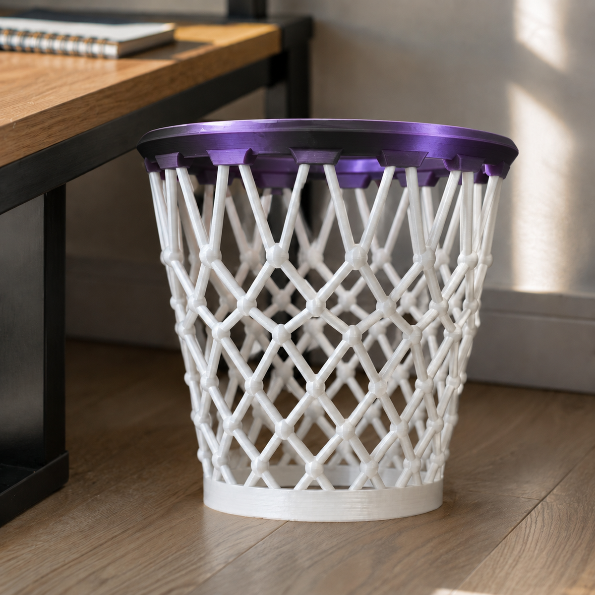 Swish — Cesta branca — Aro Preto e Roxo