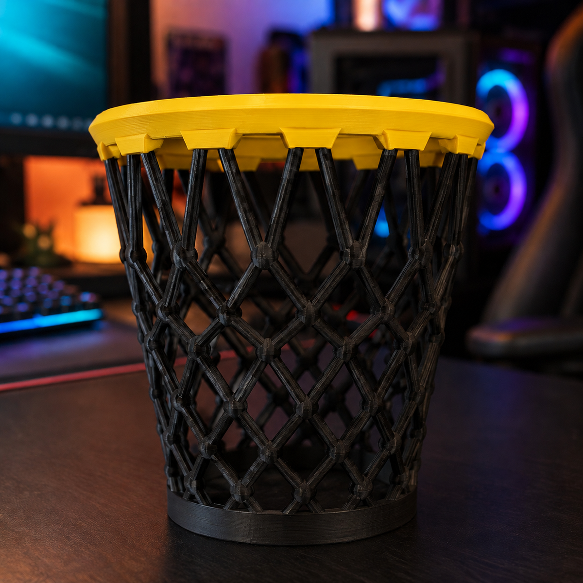 Swish — Cesta preta — Aro Amarelo