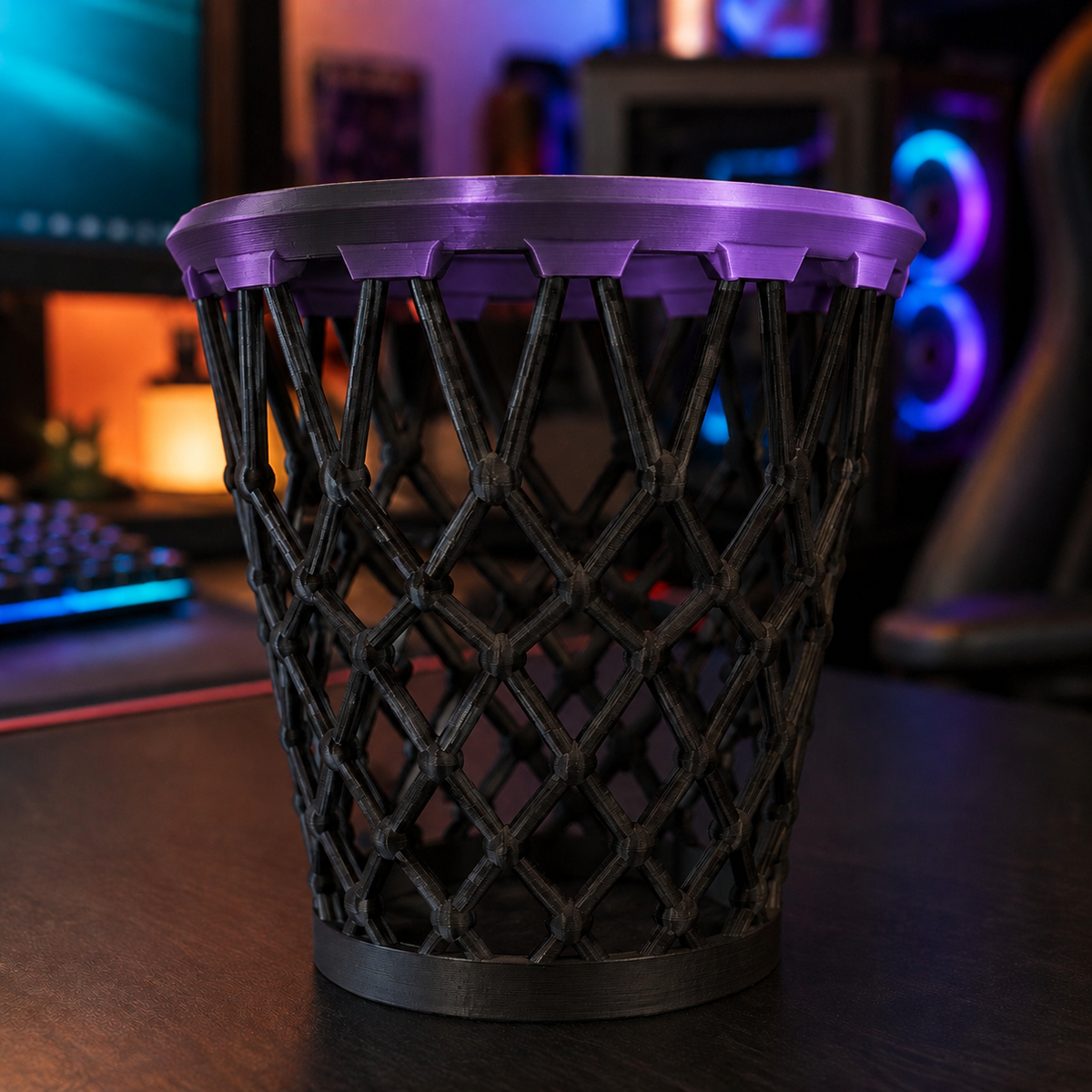 Swish — Cesta preta — Aro Preto e Roxo