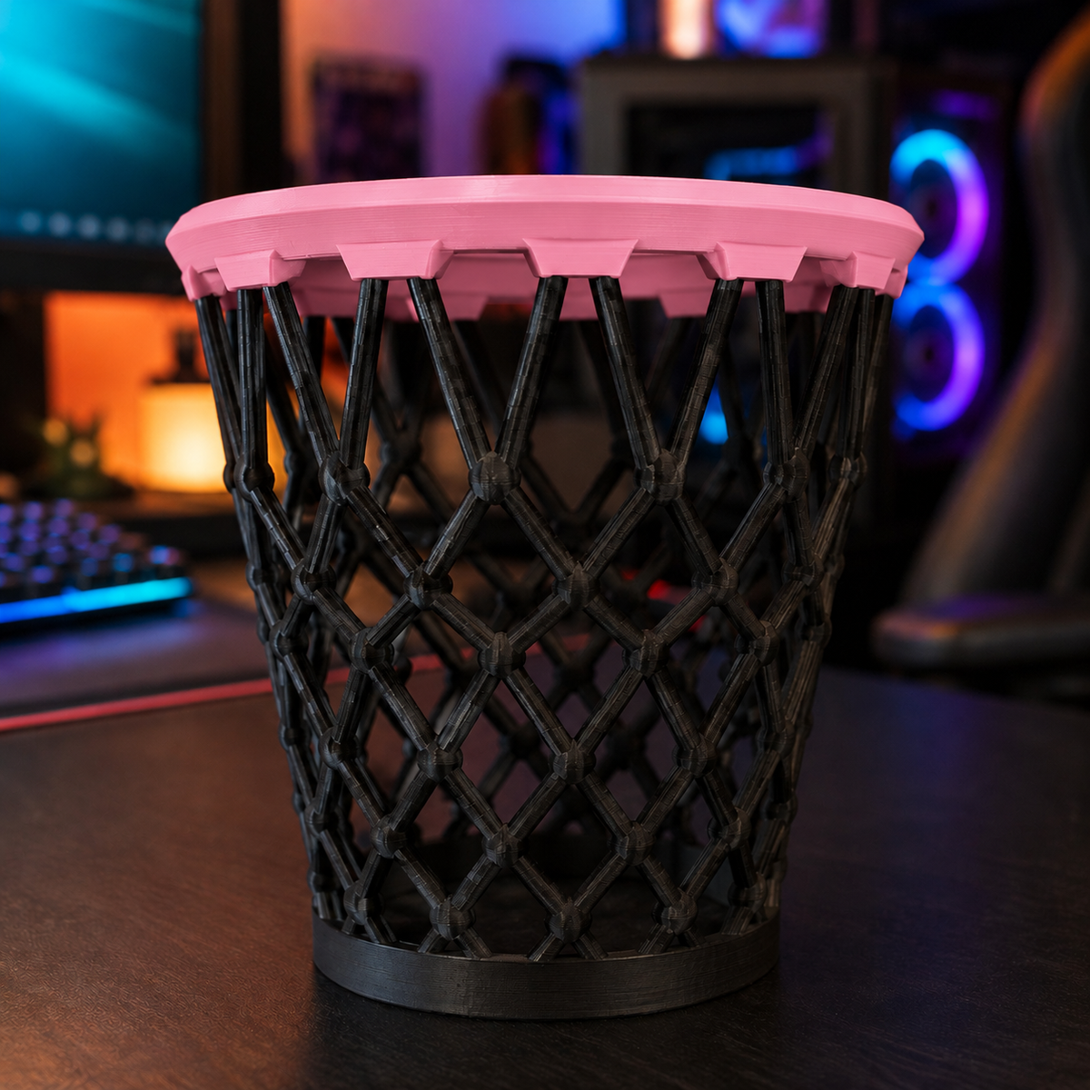 Swish — Cesta preta — Aro Rosa
