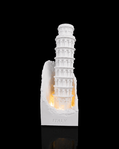 Torre de Pisa na cor Branco