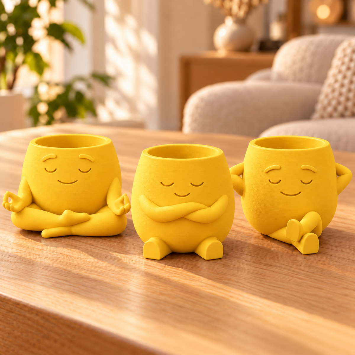 Trio Amiguinhos da Calmaria — Cor: Amarelo