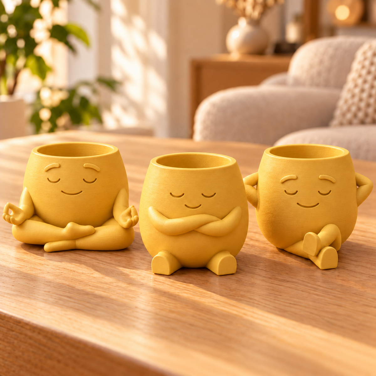 Trio Amiguinhos da Calmaria — Cor: Dourado