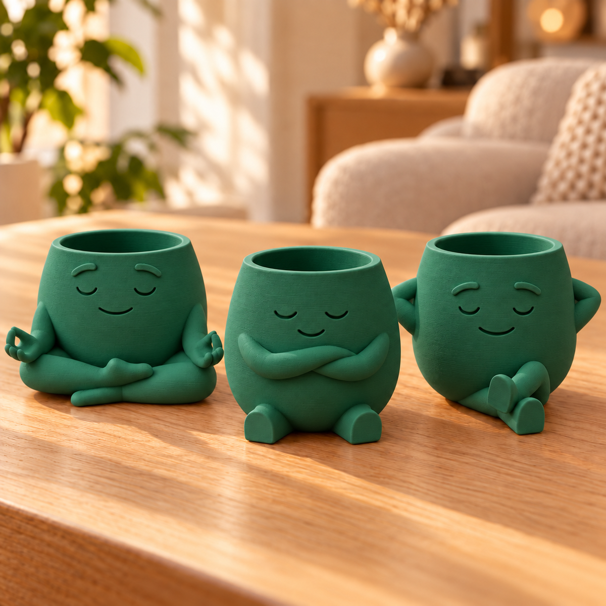 Trio Amiguinhos da Calmaria — Cor: Holly Green