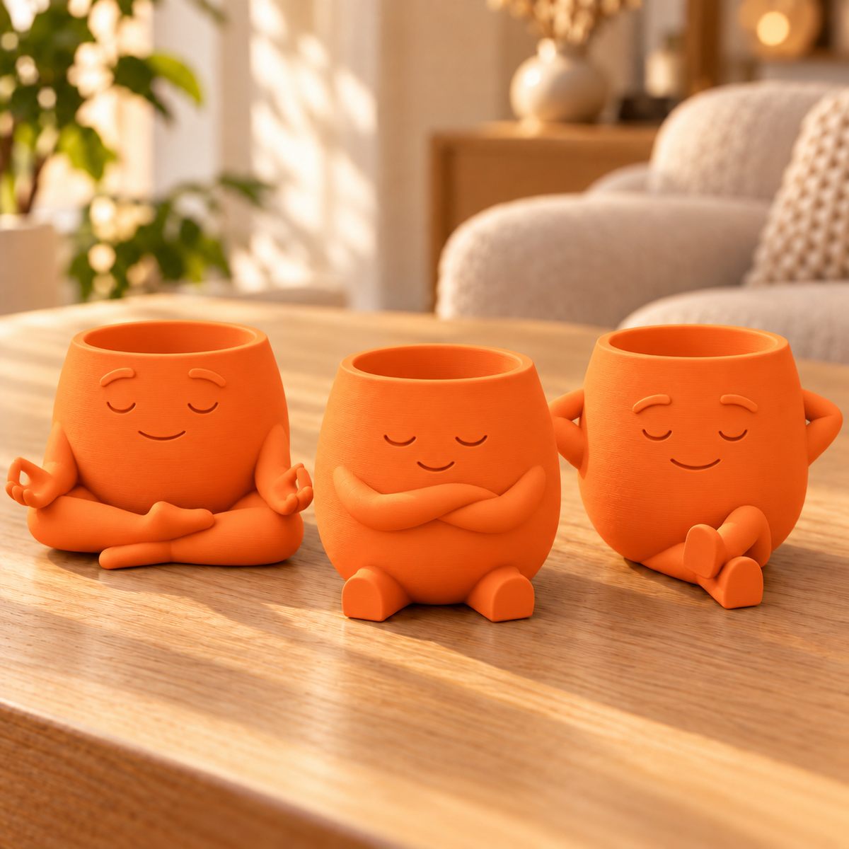 Trio Amiguinhos da Calmaria — Cor: Laranja