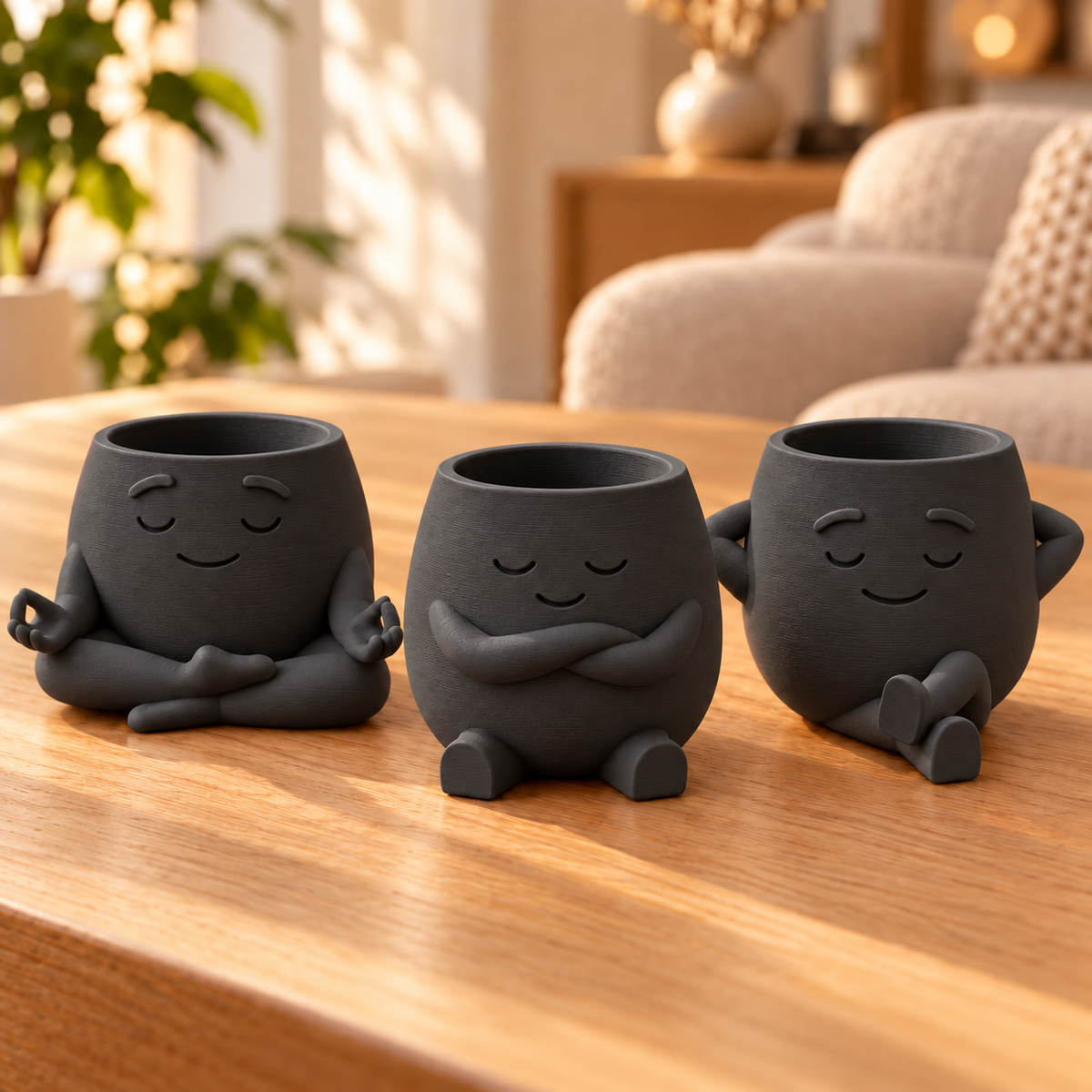 Trio Amiguinhos da Calmaria — Cor: Preto