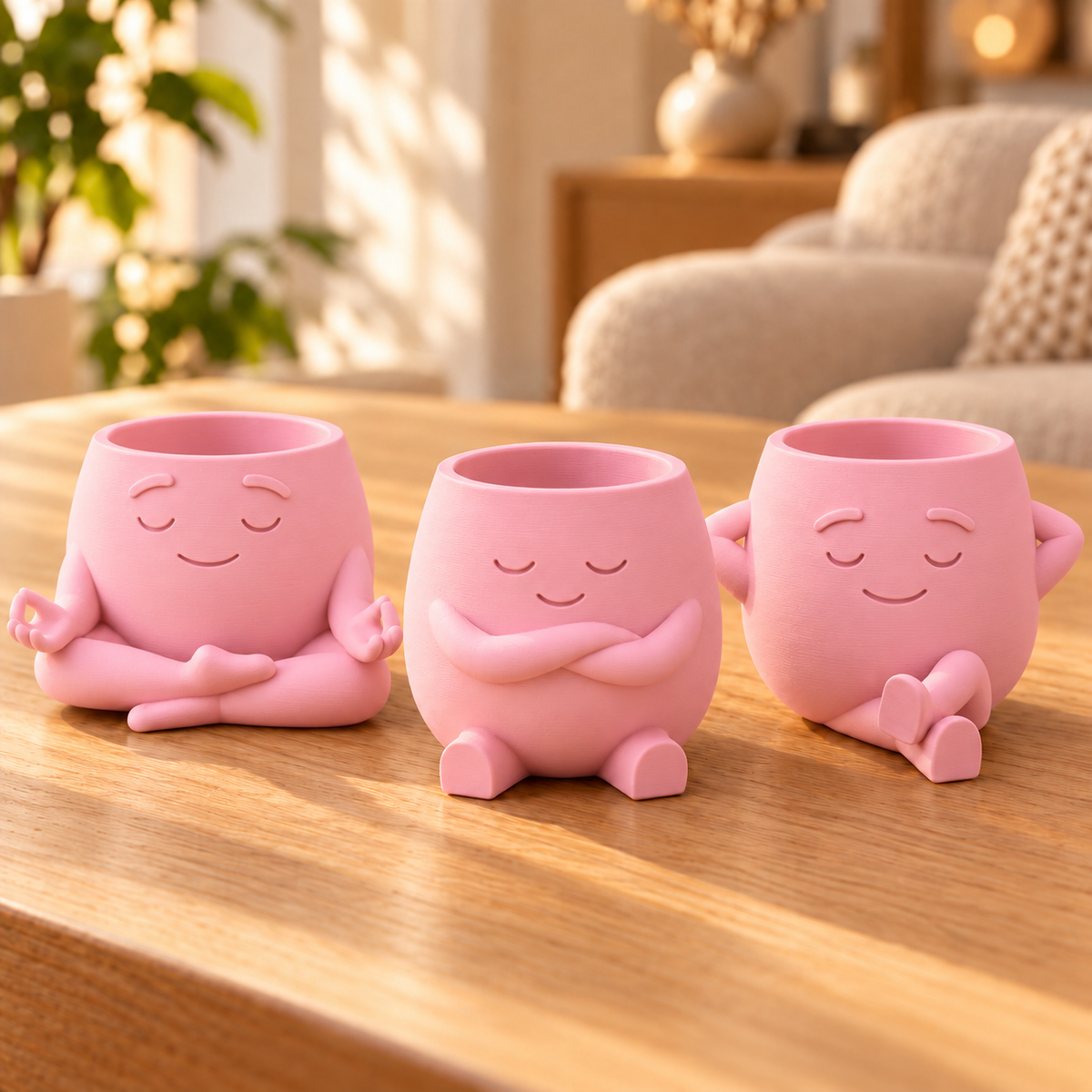 Trio Amiguinhos da Calmaria — Cor: Rosa