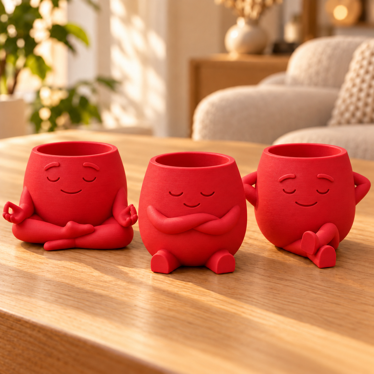 Trio Amiguinhos da Calmaria — Cor: Vermelho