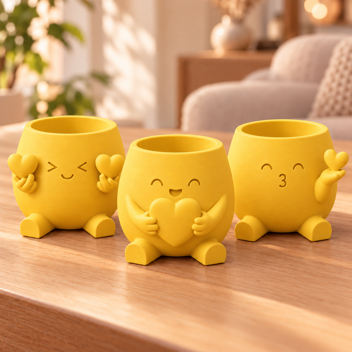 Trio Amiguinhos do Amor — Cor: Amarelo