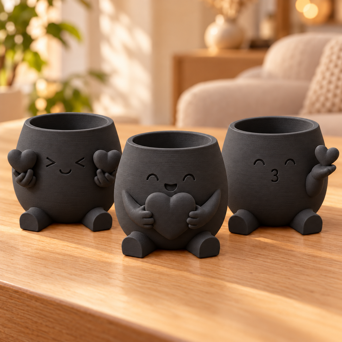Trio Amiguinhos do Amor — Cor: Preto
