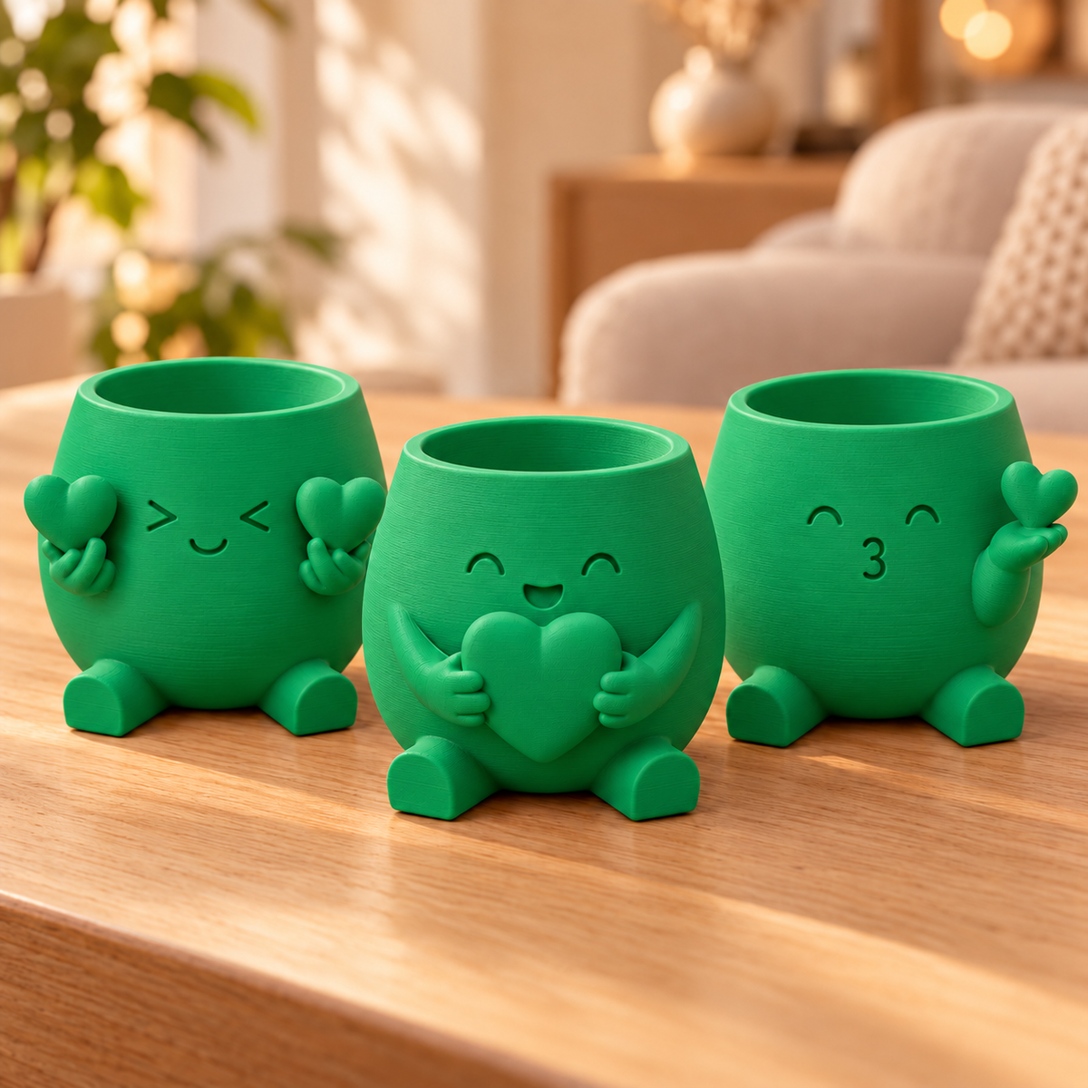 Trio Amiguinhos do Amor — Cor: Verde