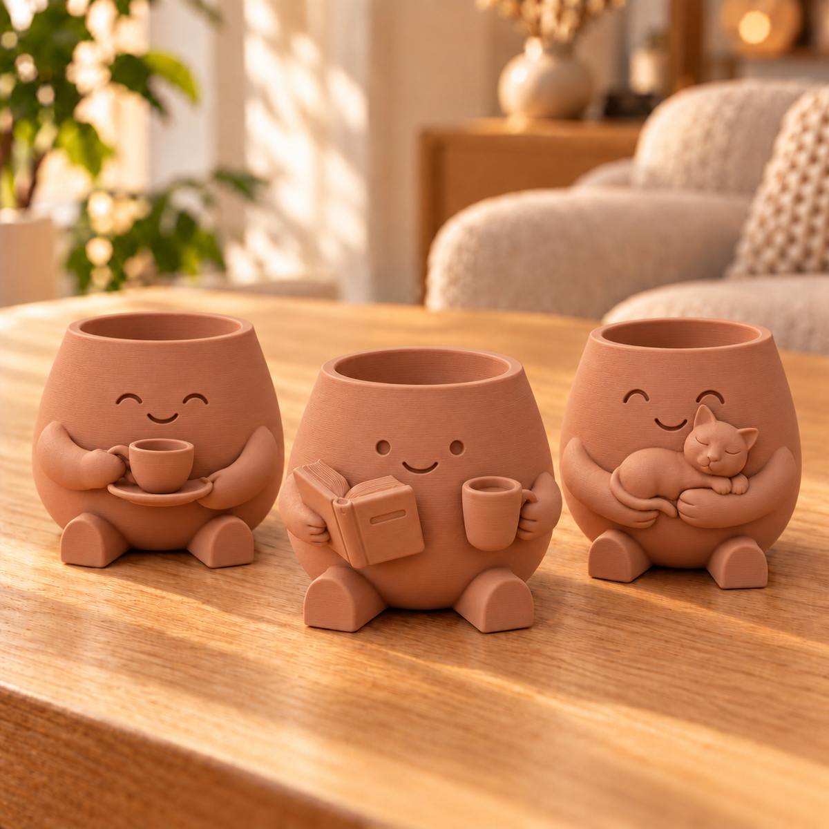 Trio Pequenos Prazeres — Cor: Marrom Terracota
