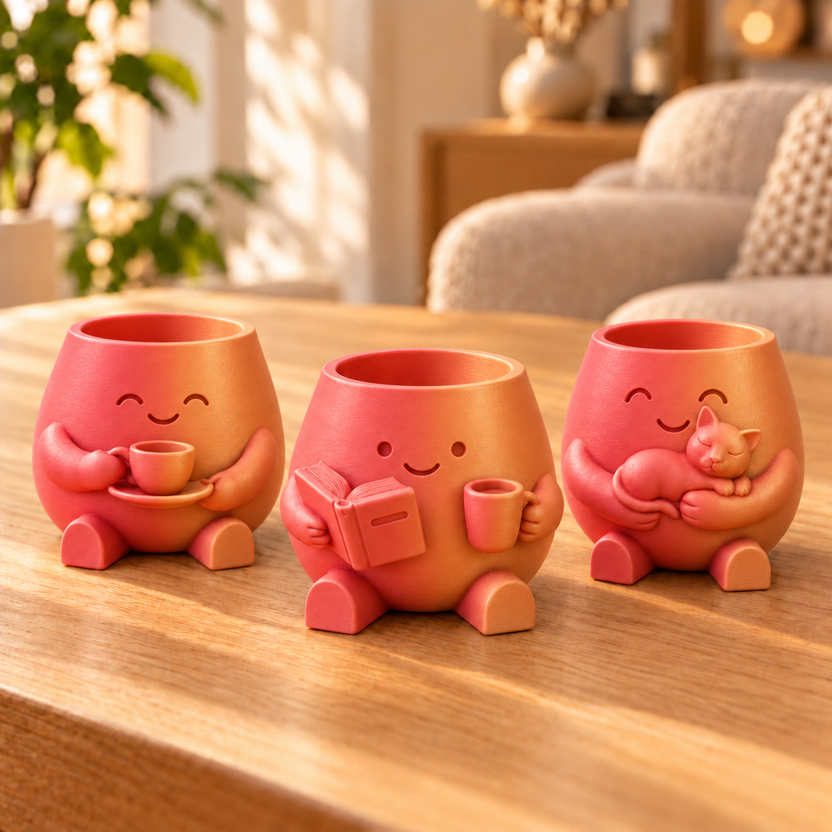 Trio Pequenos Prazeres — Cor: Vermelho e Dourado