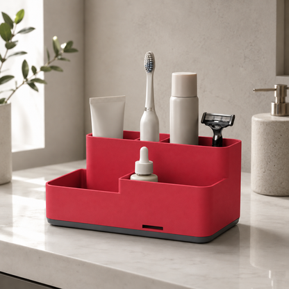 Vanità — Vermelho — Organizador autodrenante