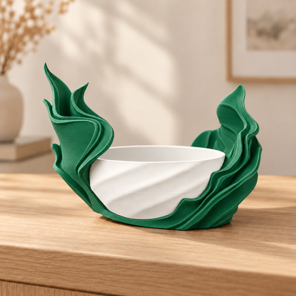 Vaso Alga — Holly Green — vaso interno branco, sem planta