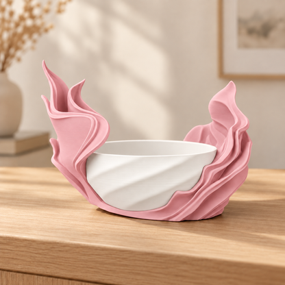 Vaso Alga — Rosa — vaso interno branco, sem planta