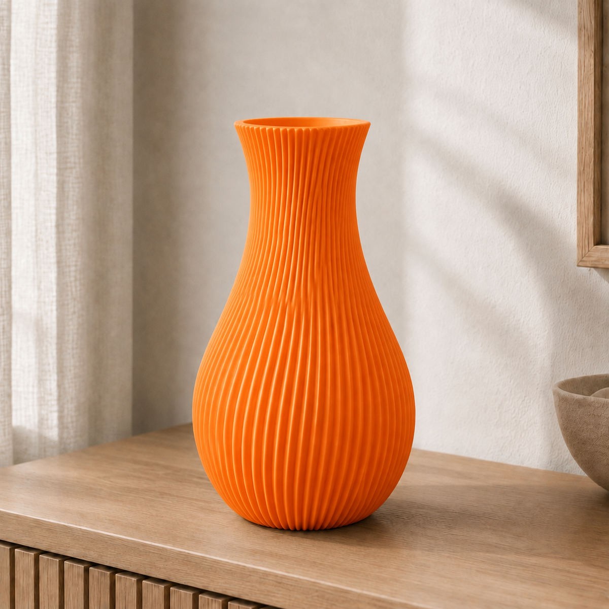 Cannelé — vaso grande 25 cm na cor Laranja