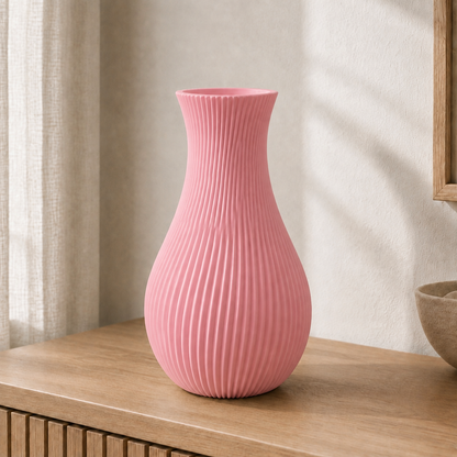 Cannelé — vaso grande 25 cm na cor Rosa