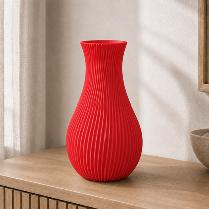 Cannelé — vaso grande 25 cm na cor Vermelho