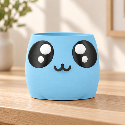 Vaso Carinha — Azul Celeste — sem planta