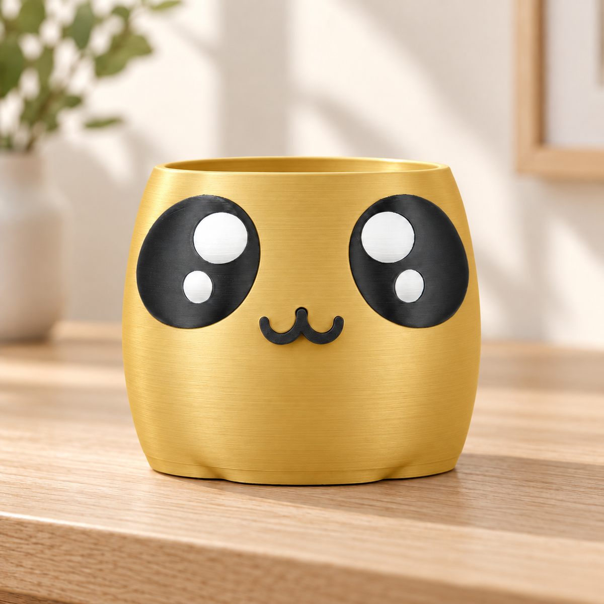 Vaso Carinha — Dourado — sem planta