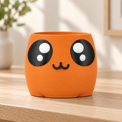 Vaso Carinha — Laranja — sem planta