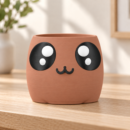 Vaso Carinha — Marrom Terracota — sem planta